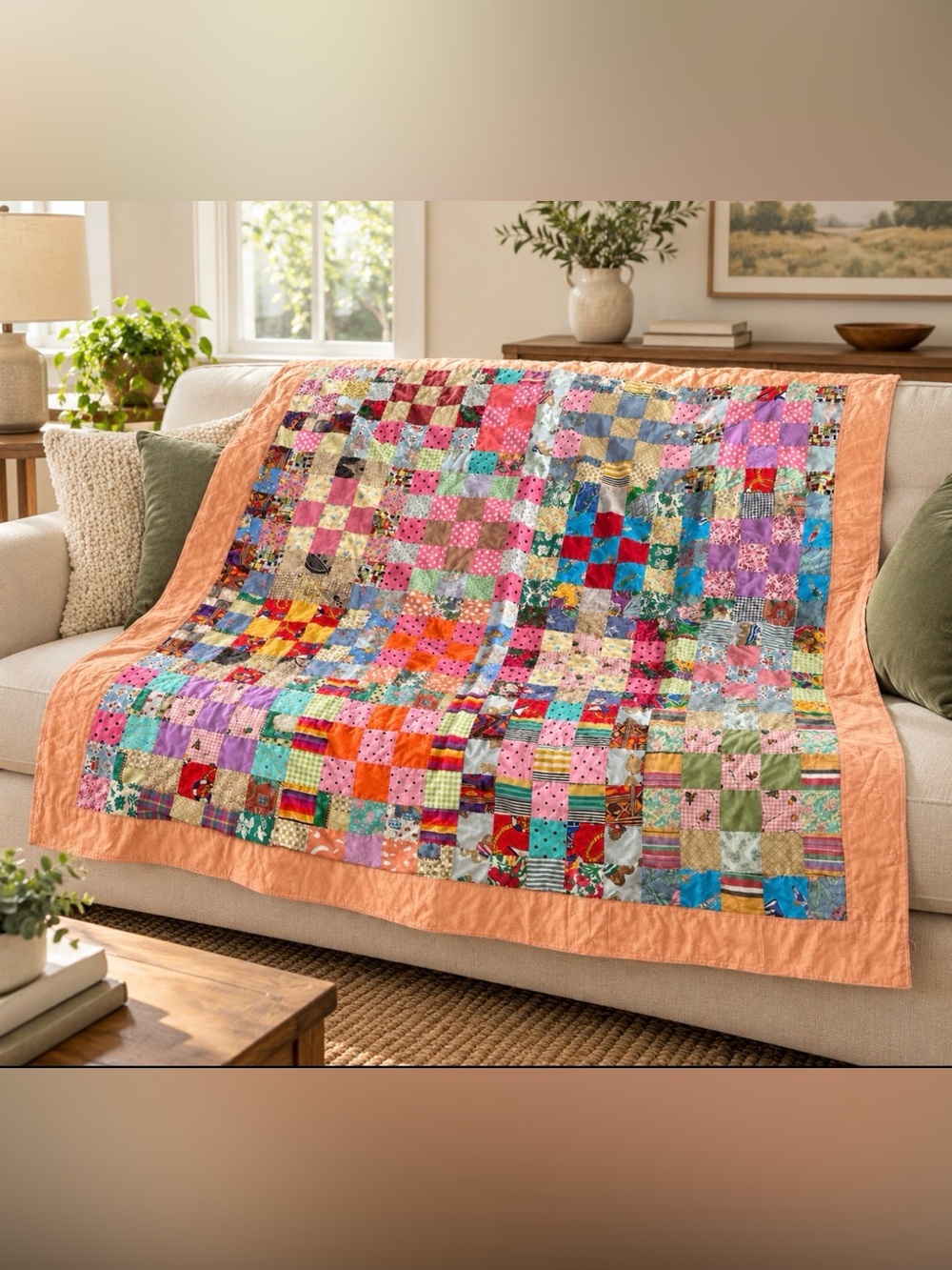 Nwot 58” x57” Colorful Patchwork Quilt